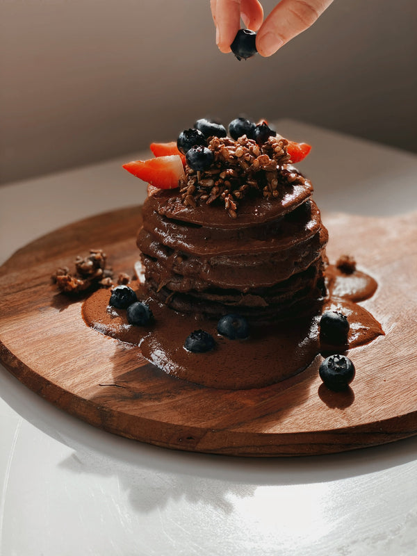 Sacred Double Choc Pancakes